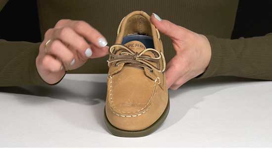 Sperry slip-on boat shoes for kids.