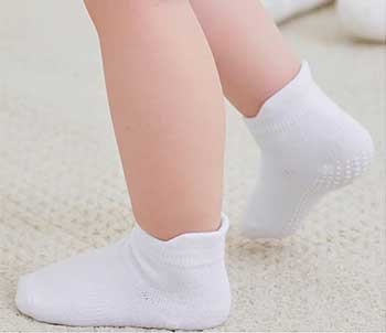 Breathable socks for babies with wide feet.