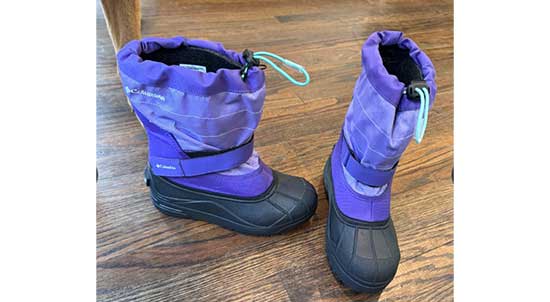 Budget friendly snow boots for kids.