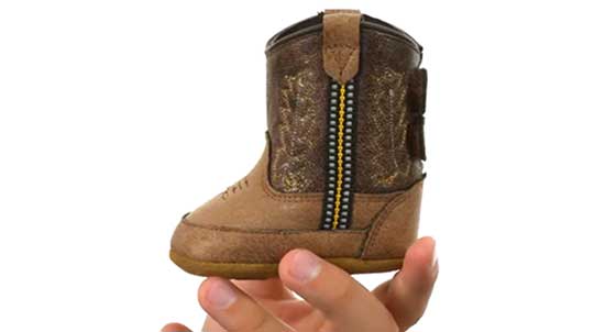 Cowboy boot for toddlers with wide feet.