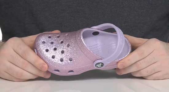 Glitter Crocs for kids.