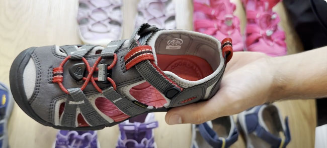 Grey and red Keen Seacamp for kids