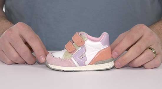 Narrow sneakers for toddler girls.