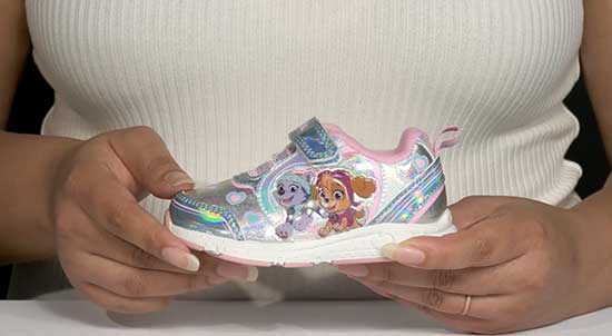 Paw Patrol light-up shoes for girls.