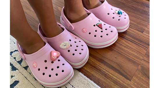 Pink Crocs for girls.