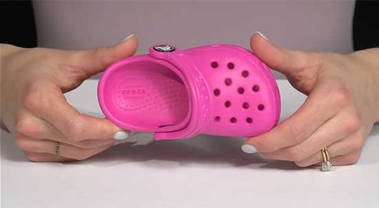Pink Crocs for toddlers.