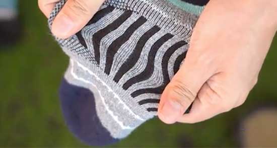 Seamless hiking socks for kids.