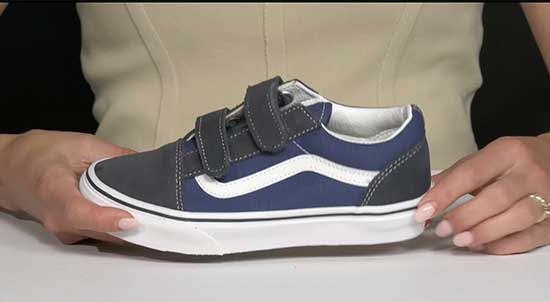 Vans shoes for kids with double Velcro straps.