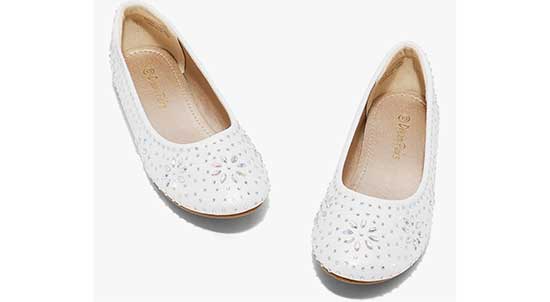 White dress shoes for girls.