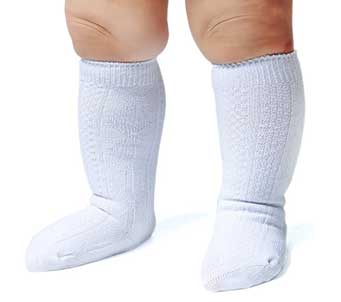 Wide socks for toddlers and babies.