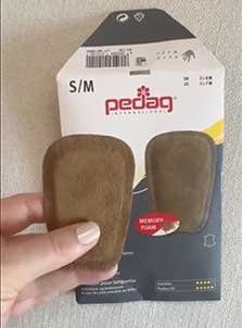 Leather tongue pads for kids' shoes.
