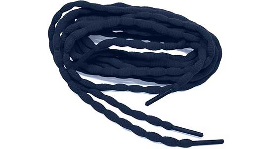 Navy blue oval laces for kids.