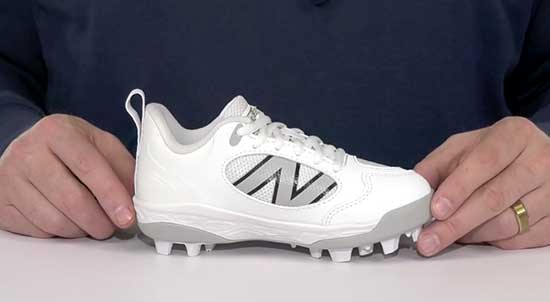 New Balance baseball cleats for kids with wide feet.