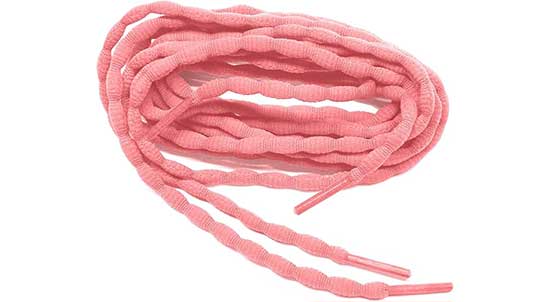 Pink oval laces for kids.