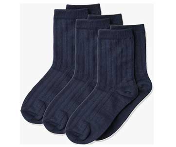 Seamless dress socks for kids with wide feet.