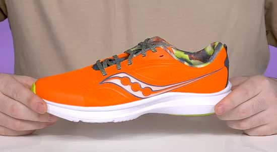 Saucony orange running shoes for kids.