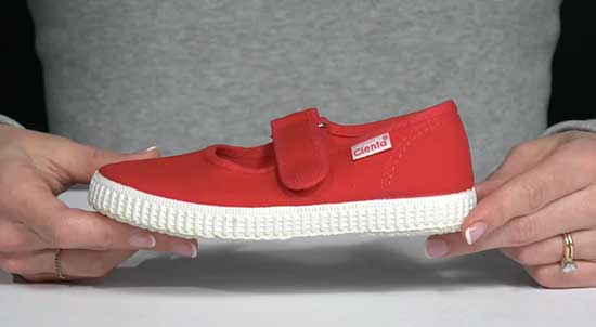 Red Mary Jane for kids with wide feet.