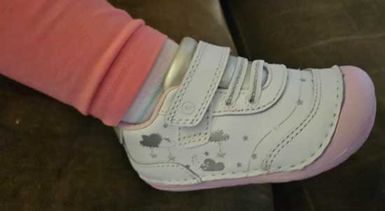 Shoe style Adalyn by Stride Rite for toddler girls with wide feet.