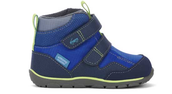 Waterproof and Insulated See Kai Run Atlas boot in navy for boys.