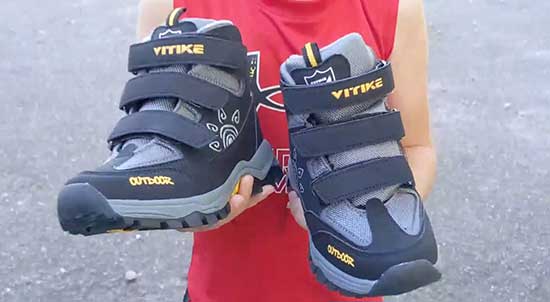 Waterproof boot for kids with wide feet.