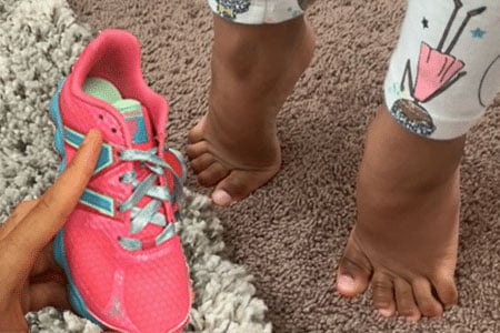 How to tie your kids' shoes to help prevent toe walking.
