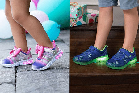 Light up shoes for kids with wide feet.