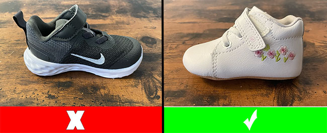 Baby-Shoe-with-an-Elevated-Heel-VS-a-baby-shoe-with-a-flat-heel
