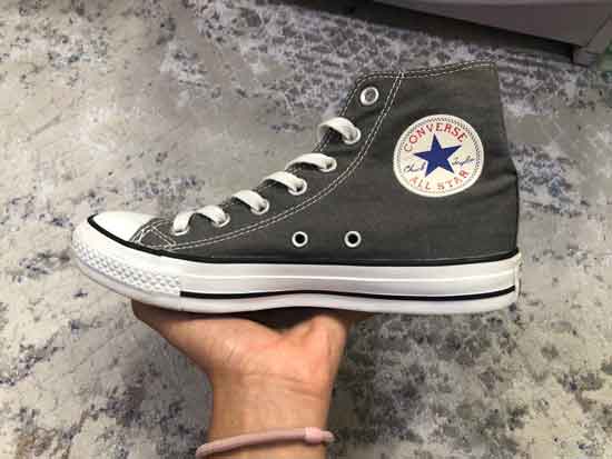 Converse high-top shoe with a flat outsole