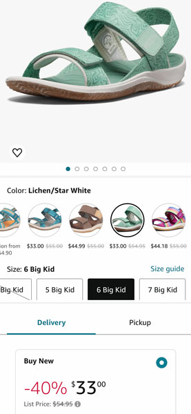 Keen Elle sandal for kids.