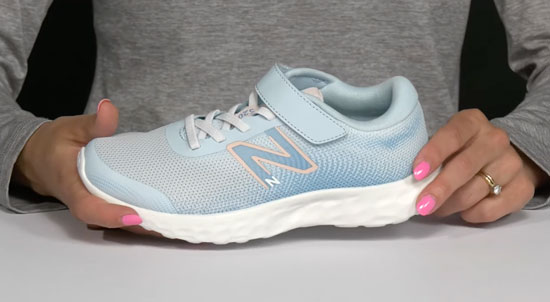 New Balance Fresh Foam Arishi v4 in light blue for toddler girls.