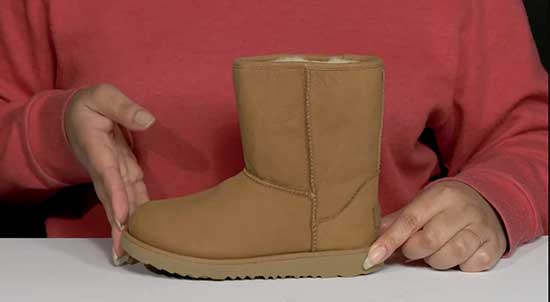 Brown waterproof Ugg boots for kids.