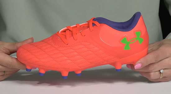 Under Armour soccer cleats for kids with narrow feet.