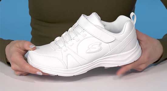 White back to school shoes for kids.