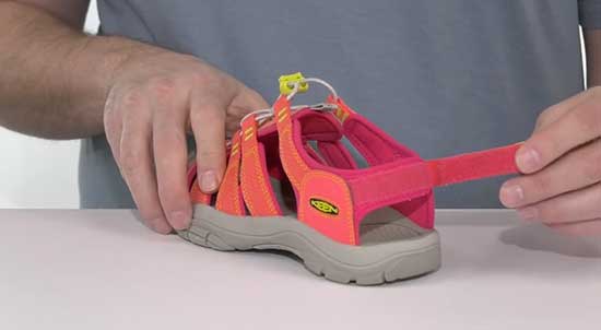 Adaptable Keen sandal for kids.