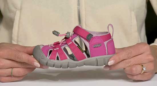 Pink Keen Seacamp sandals for kids.