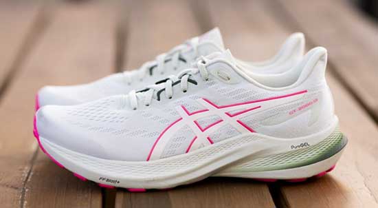 Asics running shoes for girls in women's shoe sizes.