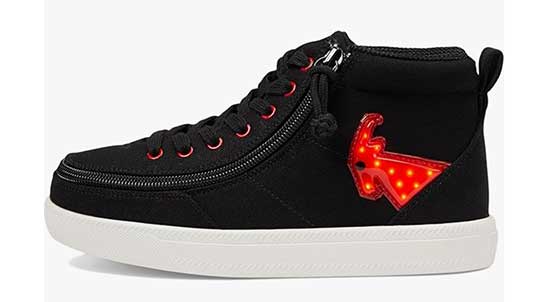Billy light-up shoes for kids with wide feet.