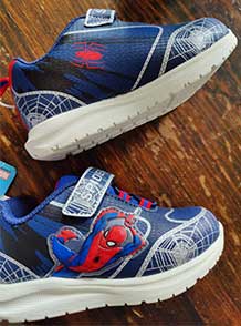 Light-up Spiderman shoes for kids.