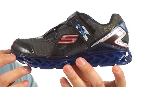 Lightweight and flexible light-up shoes for kids.