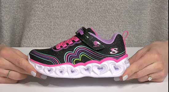 Skechers light-up shoes for girls.