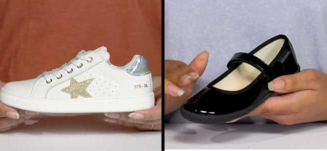 Stylish European shoes for kids.
