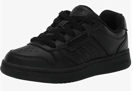 All black affordable back to school shoe for kids.