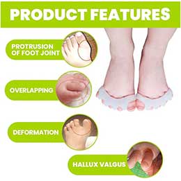 Gel toe separator for toddlers.
