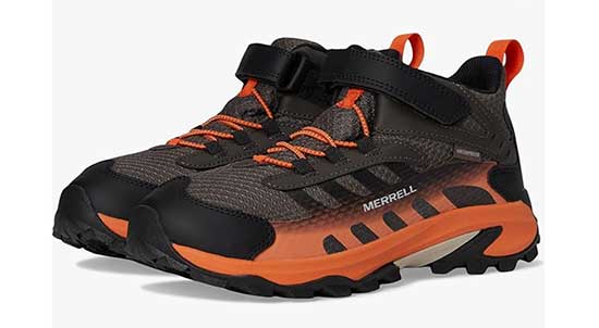 Breathable Merrell boots for kids.