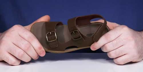 Brown dress sandals for kids with wide feet.