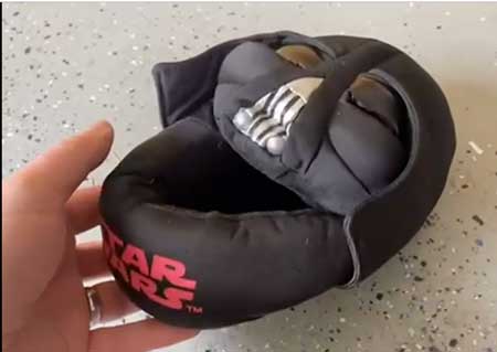 Darth Vader black Star Wars slippers for kids.