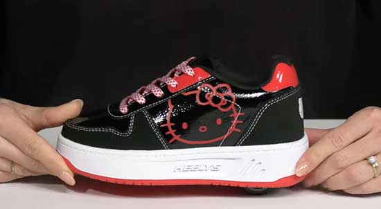 Girl's Heelys shoes.