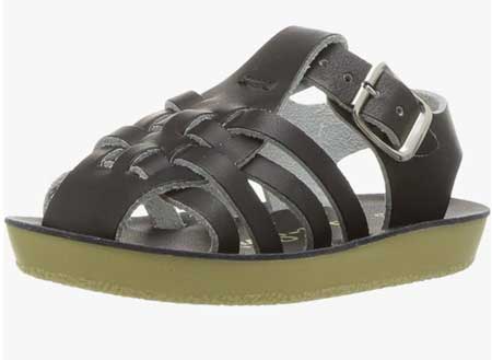 Navy blue salt water sandals for boys.