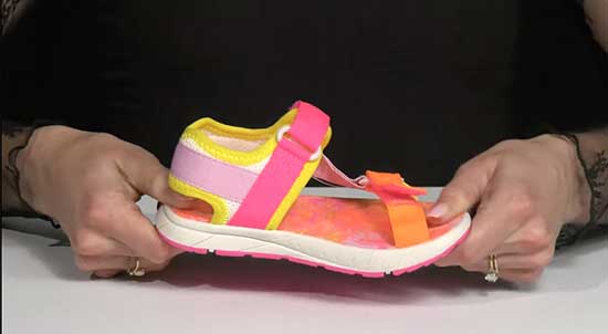 Open toe Merrell sandals for girls with wide feet.