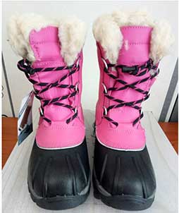 Pink Bearpaw snow boots for girls.